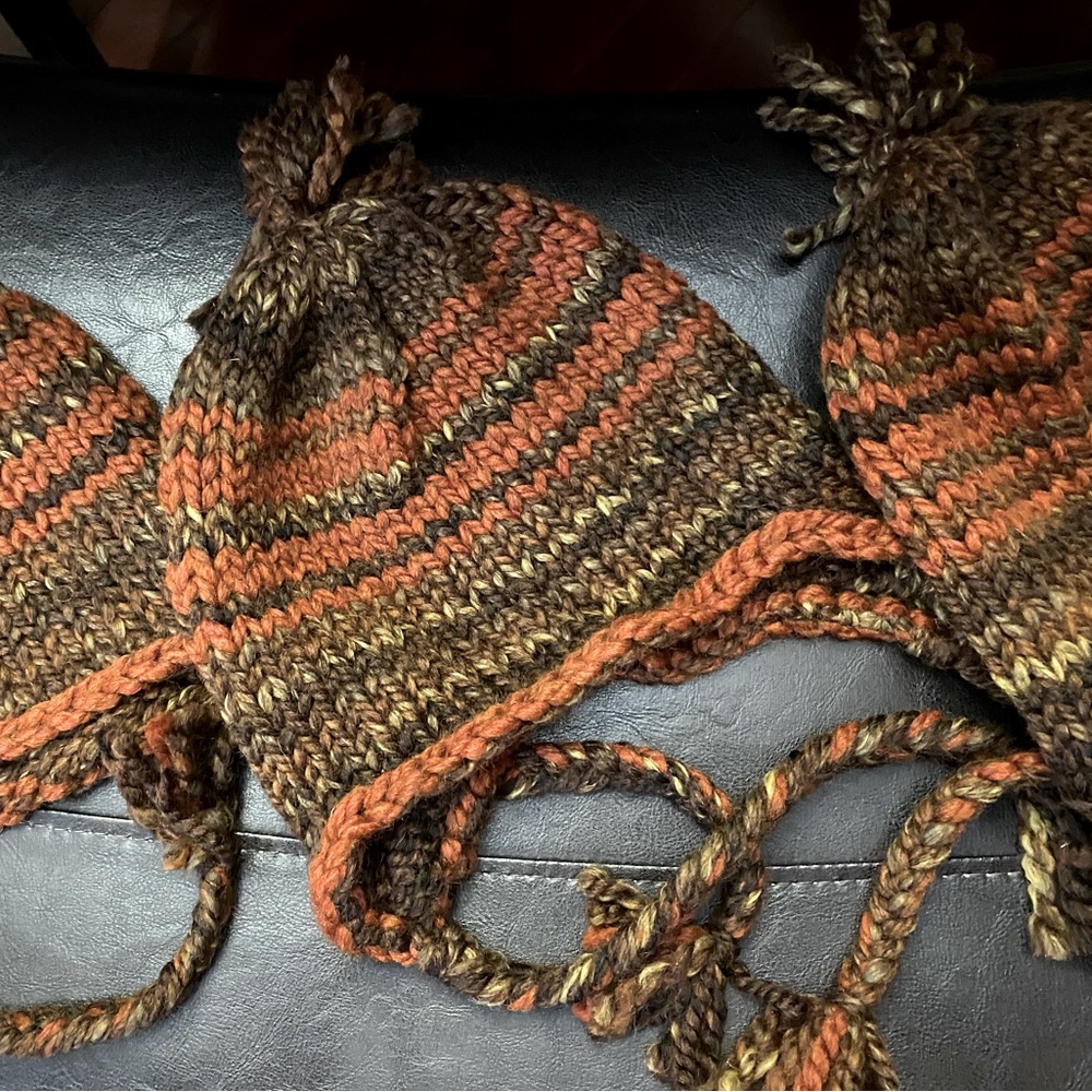 Hand made, brand new, knitted 🧶 hats. 3/$35